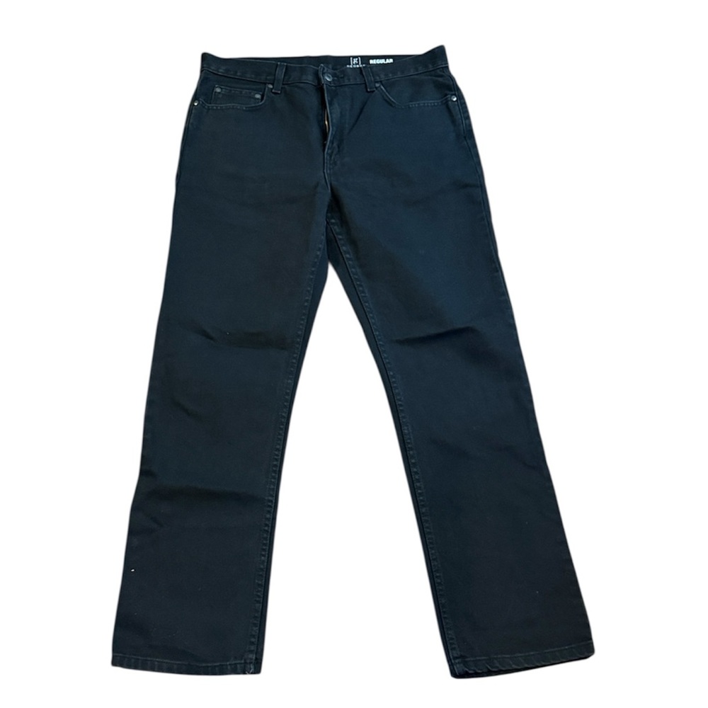 George Men's Black Regular Fit Jeans 100% cotton size 34x32